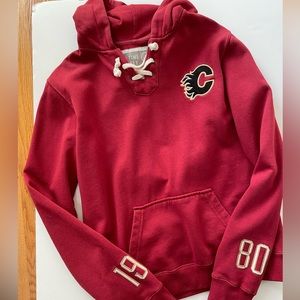 Calgary Flames NHL Lace Up Hoodie